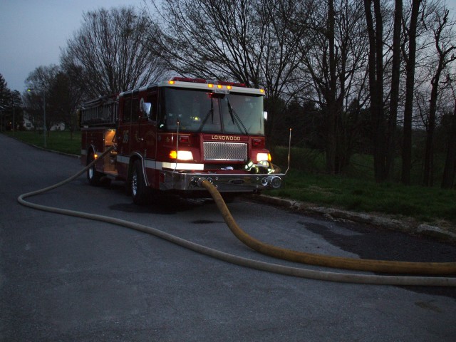 E-25-1 on the hydrant at a training session.